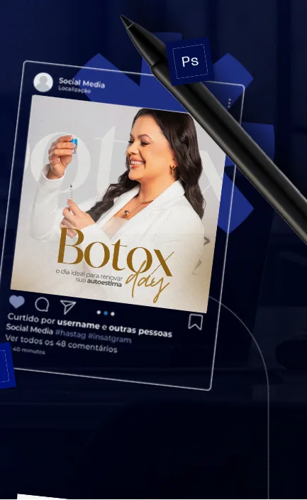 Mockup de gestão de redes sociais